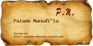 Palade Manuéla névjegykártya